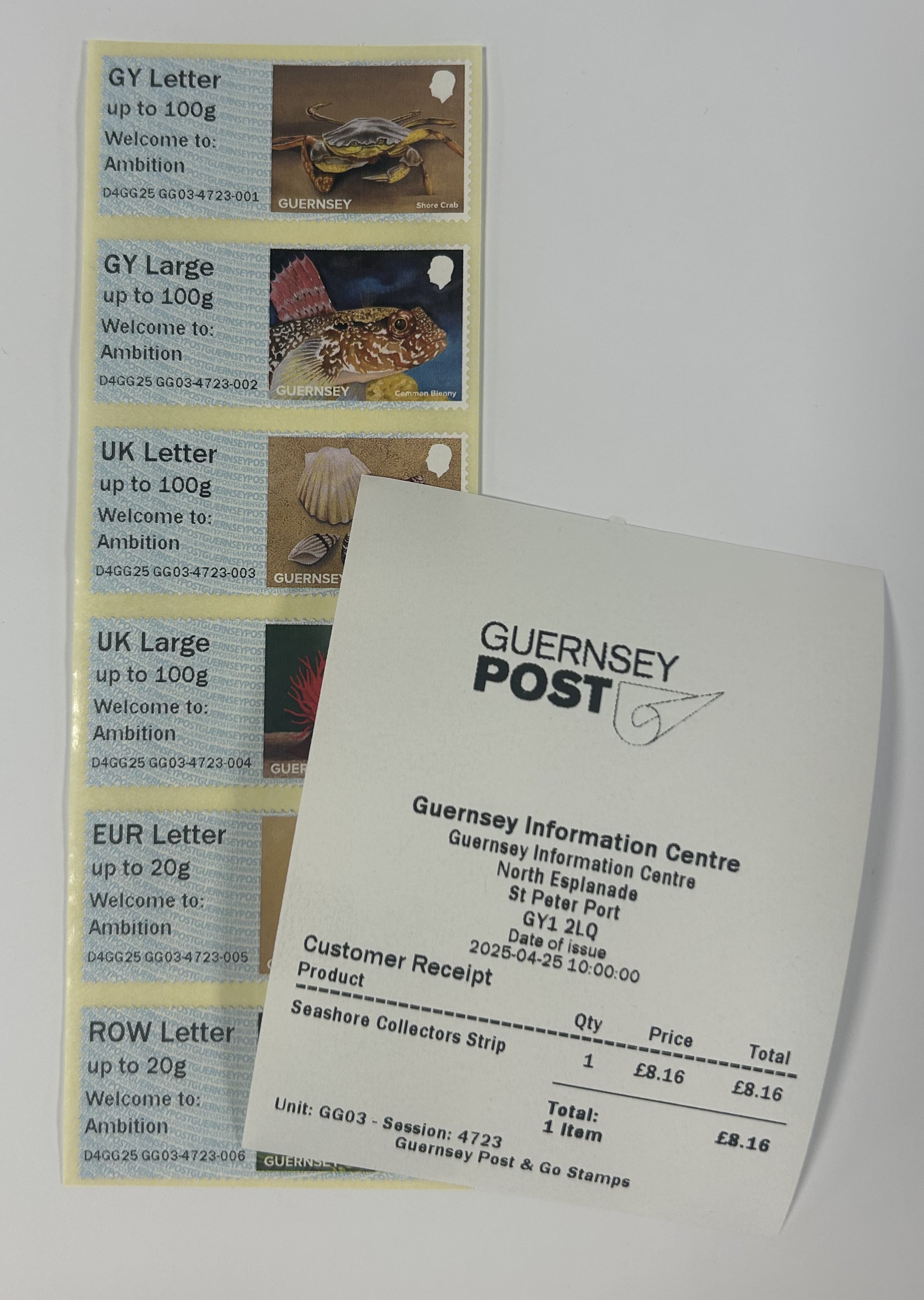 GG03 Series Bailiwick Seashore Welcome to Ambition Overprint